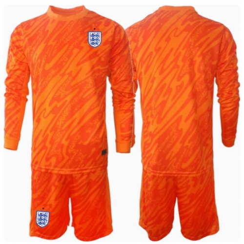 Inghilterra Portiere Maglia Gara Casa Repliche Europei 2024 Bambino Maniche Lunghe Inghilterra Portiere Maglia Gara Casa Repliche Europei 2024 Bambino Maniche Lunghe